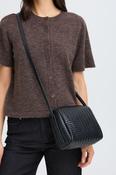 FRANSA Braida Woven Crossbody Bag - Black image
