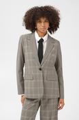 CULTURE Celena Check Blazer - Grey