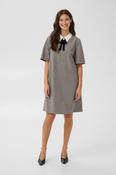 CULTURE Cathlin Check Short Dress - Grey image
