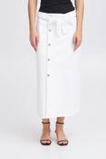 ICHI Ziggy Denim Skirt - White image