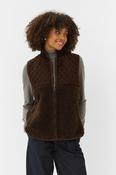 CULTURE Lenia Teddy Textured Gilet - Brown image