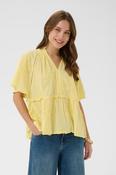 CULTURE Jalia Textured Blouse - Lemon image