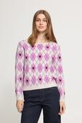 ICHI Brielle Jumper - Pink Argyle image
