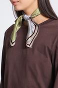 ICHI Eda Silk Scarf - Coffee Bean image