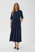 CULTURE Hilde Chabrina Rib Dress - Navy image