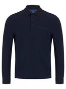 DG'S DRIFTER Long Sleeve Casual Polo Shirt - Navy