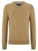 DG'S DRIFTER Men's V-Neck Jumper - Biscuit