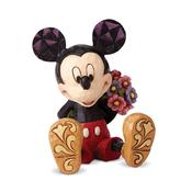 ENESCO Mickey Mouse with Flowers Mini Figurine - Disney Traditions by Jim Shore 7cm