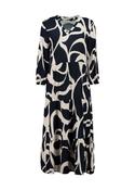 ZABAOINE V-Neck 3/4 Sleeve Dress - Print image