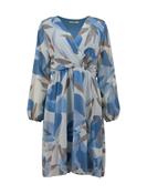 ZABAOINE Long Sleeve V-Neck Dress - Print image