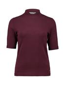 ZABAOINE Nisa Short Sleeve High Neck Jumper - Burgundy