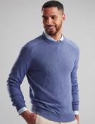 VEDONEIRE Micro Texture Crew Neck Sweater - Blue image