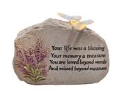 WGP Lavender and Butterfly Solar Grave Ornament 8x14.5cm