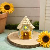 LANGS Butterfly Door LED House With Flower Windows 16cm
