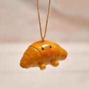 LANGS Hand Crafted Cloe the Croissant Polyresin Hanger 7.5cm
