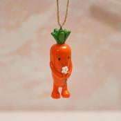 LANGS Hand Crafted Keith the Carrot Polyresin Hanger 9cm