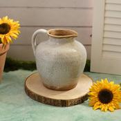 LANGS Antique Reactive Glaze Vase with Handle 20cm - Grey