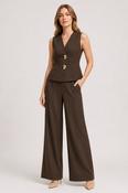 COPE CLOTHING Fluid Wide Leg Pants - Brown image