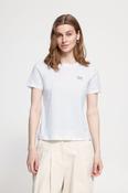 ICHI Caminna Bow Cotton T-Shirt - White image