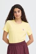 ICHI Caminna Flower Cotton T-Shirt - Yellow image