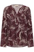 FRANSA Kiki V-Neck Blouse - Brown