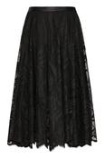 FRANSA Lacia Lace Midi Skirt - Black
