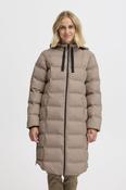 FRANSA Bafab Long Quilted Jacket - Taupe