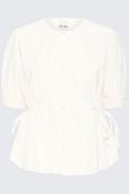 ICHI Gunda Ruched Waist Shirt - Cloud Dancer image