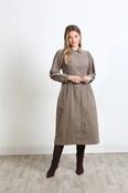 RANT &amp; RAVE Hazel Corduroy Midi Shirt Dress – Taupe image