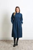 RANT &amp; RAVE Hazel Corduroy Midi Shirt Dress – Teal image