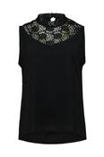 HAILYS Melina Sleeveless Lace Top - Black