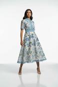 MARC ANGELO Lace Midi Dress - Blue Floral image