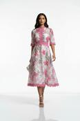 MARC ANGELO Lace Midi Dress - Pink Floral image