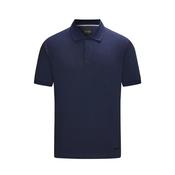 6TH SENSE Jacq Textured Short Sleeve Polo Shirt - Navy image