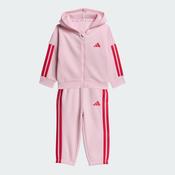 ADIDAS Girls Essentials Full Zip Top and Joggers Set - Pink | KR9317 image
