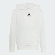 ADIDAS Boy's Slogan Fleece Hoodie - White