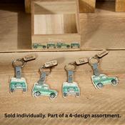 LANGS Landy Shaped Wood Keyring Dad/Grandad 1Pc