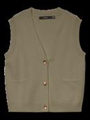 VERO MODA Saba Sleeveless Button Vest - Khaki