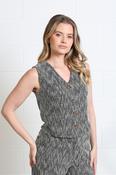 RANT &amp; RAVE Miranda Textured Waistcoat - Black image
