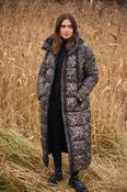 NORMANN Longline Animal Print Padded Coat