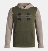 UNDER ARMOUR Boys' Rival Fleece Colorblock Hoodie - Green
