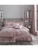 CATHERINE LANSFIELD Crushed Velvet Duvet Cover Set - Blush