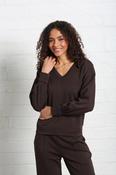 RELAX &amp; RENEW Elara V-Neck Sweatshirt - Brown
