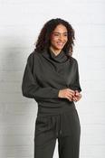 RELAX &amp; RENEW Sable Cowl Neck Top - Khaki