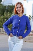 RANT &amp; RAVE Chantelle Gold Button Cardigan - Blue