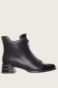 REDZ Front Zip Ankle Boots - Black