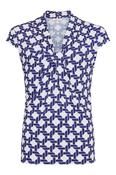 ROBELL R.O.B. Inka V-Neck Top - Navy Print