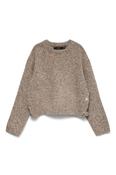 VERO MODA Sabra Button Detail Chunky Jumper - Cocoa Brown