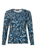 SUNDAY Print Long Sleeves Top - Blue image