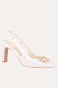 UNA HEALY Shake Em Down Buckle Front Heels - Lavender